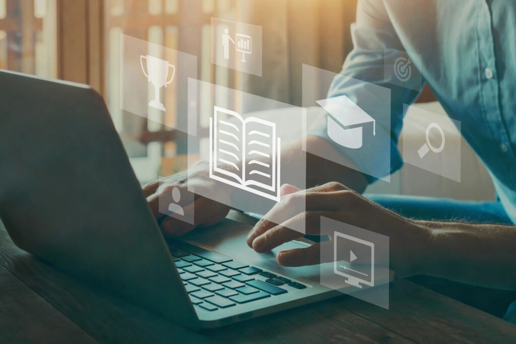 online learning students computer education